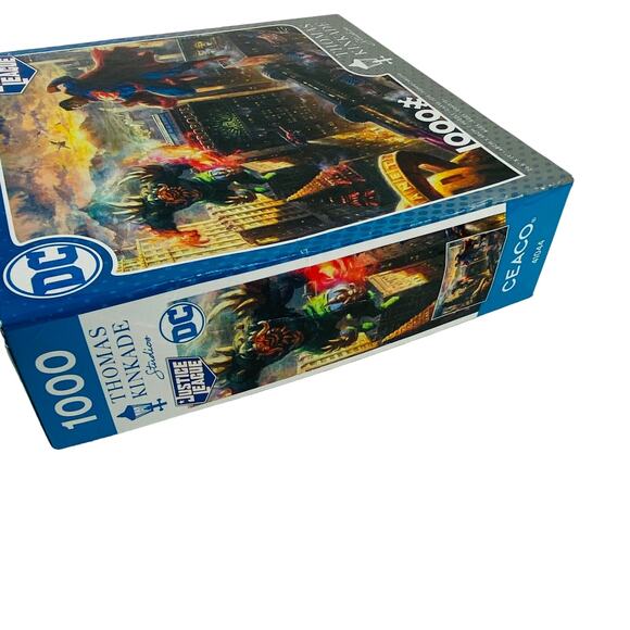 DC Justice League Superman Thomas Kinkade 1000 Pc Puzzle Poster Brand New - Picture 5 of 8